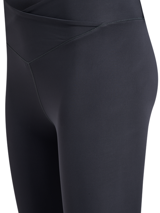 hmlYOGA WRAP HIGH WAIST W TIGHTS, EBONY, packshot