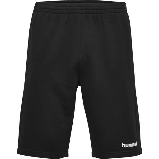 hmlGO KIDS COTTON BERMUDA SHORTS, BLACK hmlGO KIDS COTTON BERMUDA SHORTS, BLACK, packshot