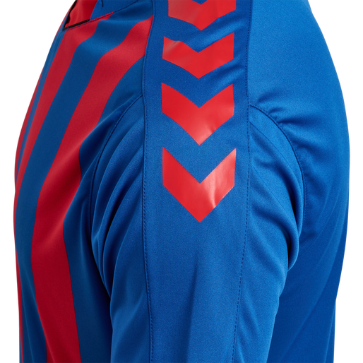 hmlCORE XK STRIPED JERSEY S/S, TRUE BLUE/TRUE RED, packshot