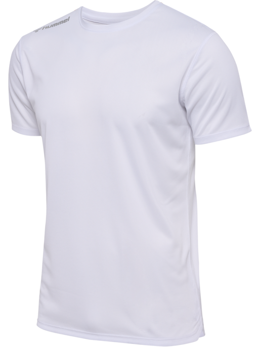 hmlRUN JERSEY S/S, WHITE, packshot