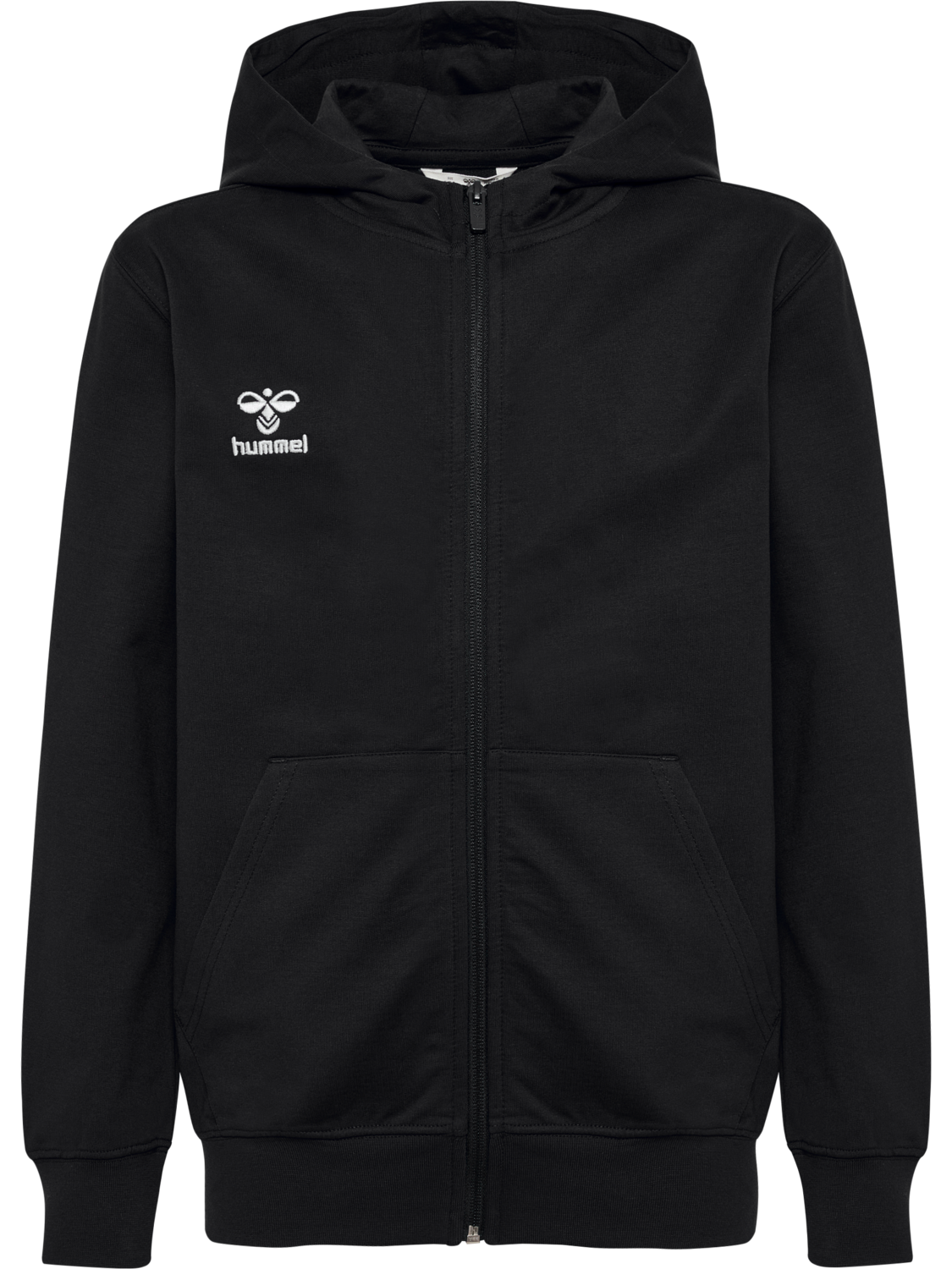 hmlGO 2.0 ZIP HOODIE KIDS, BLACK, packshot