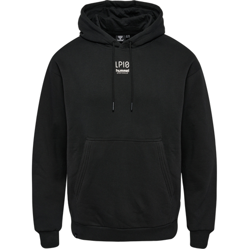 hmlLP10 BOXY SWEAT HOODIE, BLACK, packshot