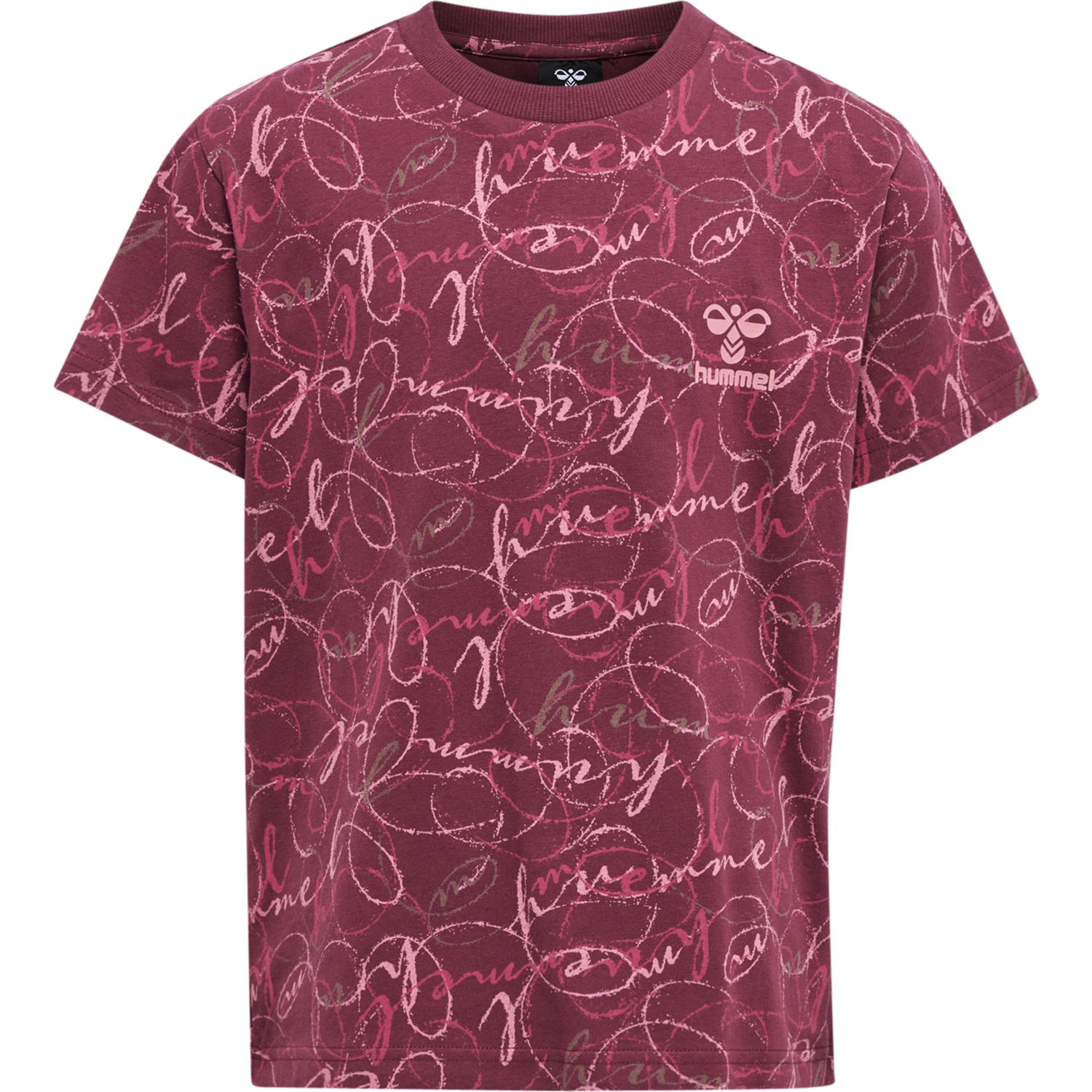 hmlMERRY T-SHIRT S/S, CORDOVAN, packshot