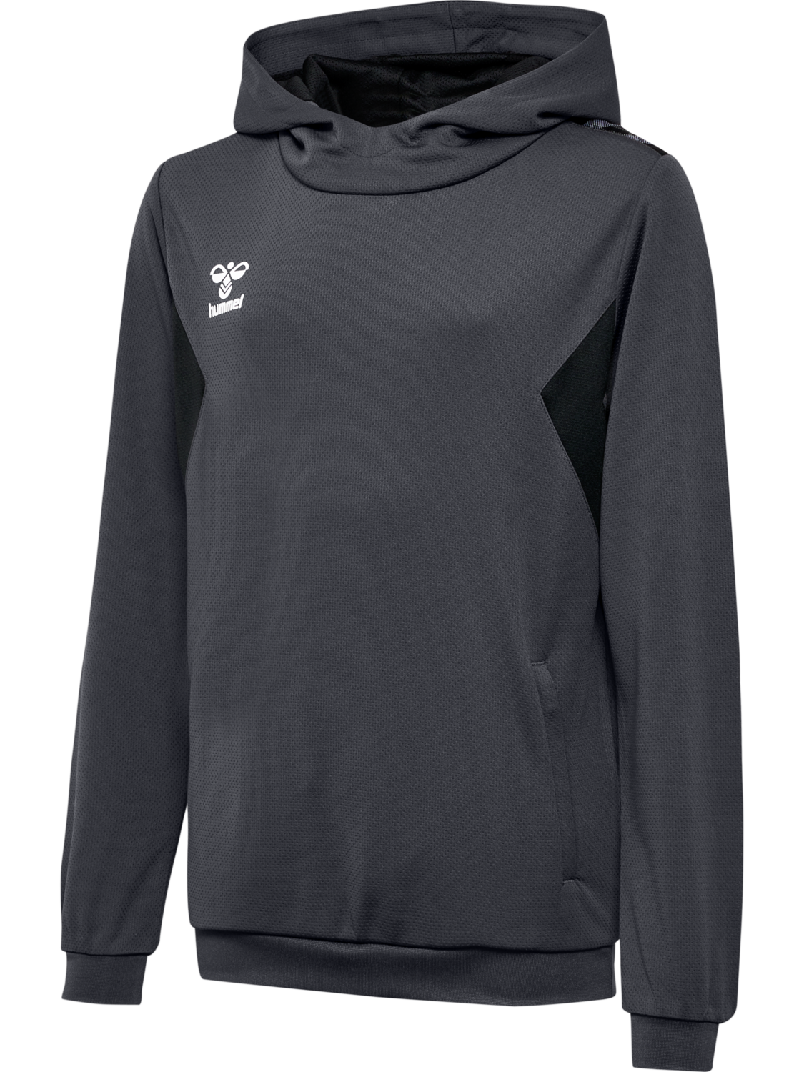 hmlAUTHENTIC PL HOODIE KIDS, ASPHALT, packshot