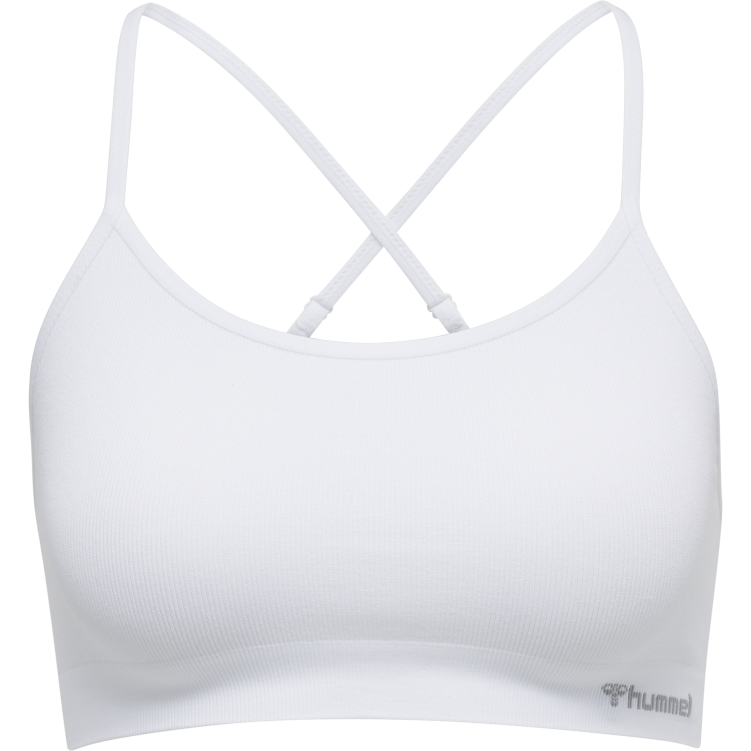 hmlJUNO SEAMLESS BRA, WHITE, packshot