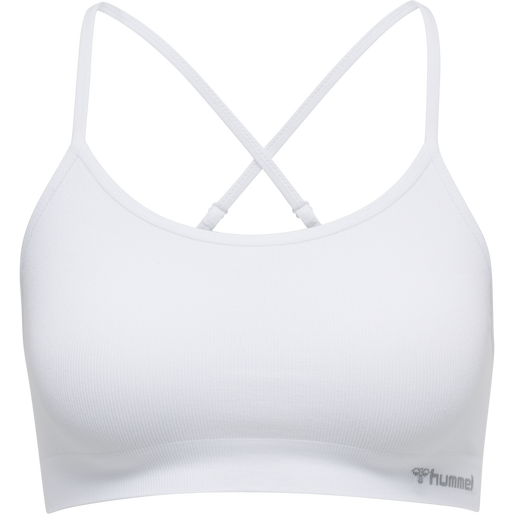 hmlJUNO SEAMLESS BRA, WHITE hmlJUNO SEAMLESS BRA, WHITE, packshot