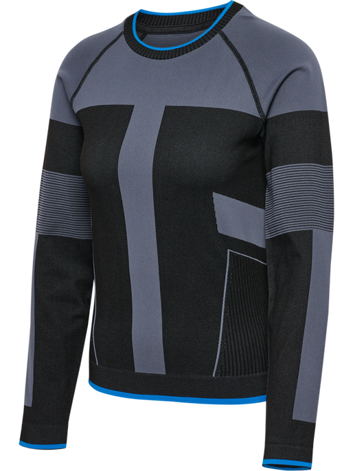 hmlSEAMLESS TEE LS, BLACK hmlSEAMLESS TEE LS, BLACK, packshot
