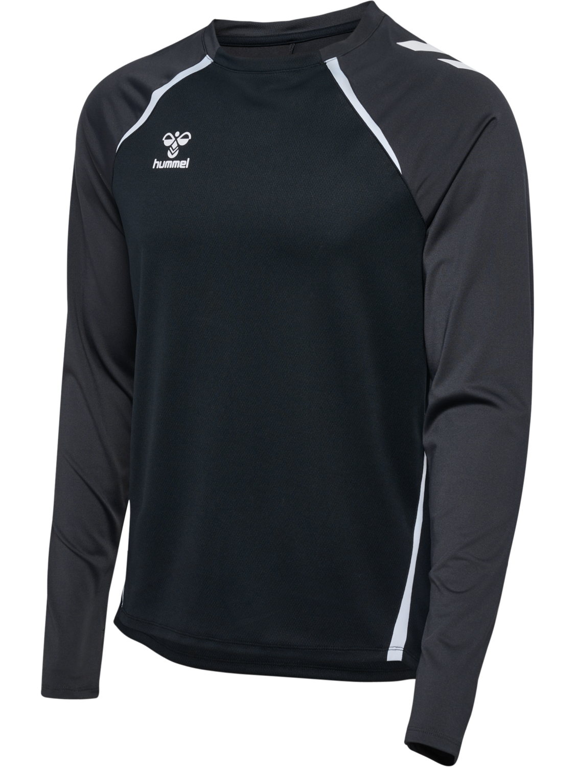 hmlLEAD 2.0 CREW SWEAT, BLACK/ASPHALT, packshot