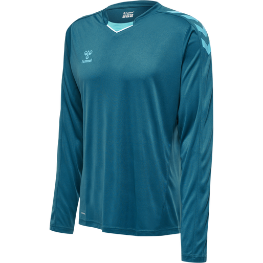 hmlCORE XK POLY JERSEY L/S, BLUE CORAL, packshot