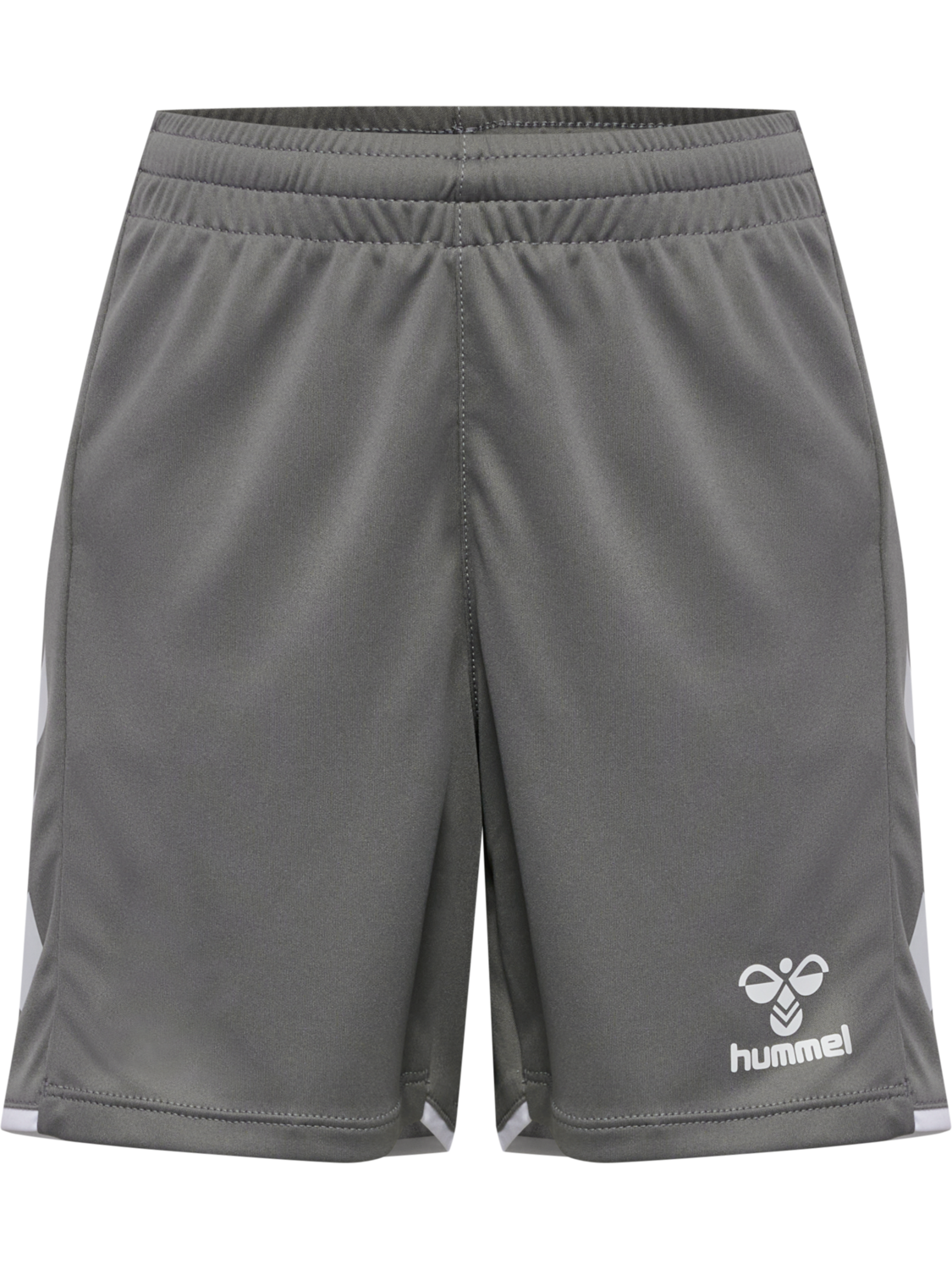 hmlCORE 2.0 SHORTS KIDS, STEEL GRAY/WHITE, packshot