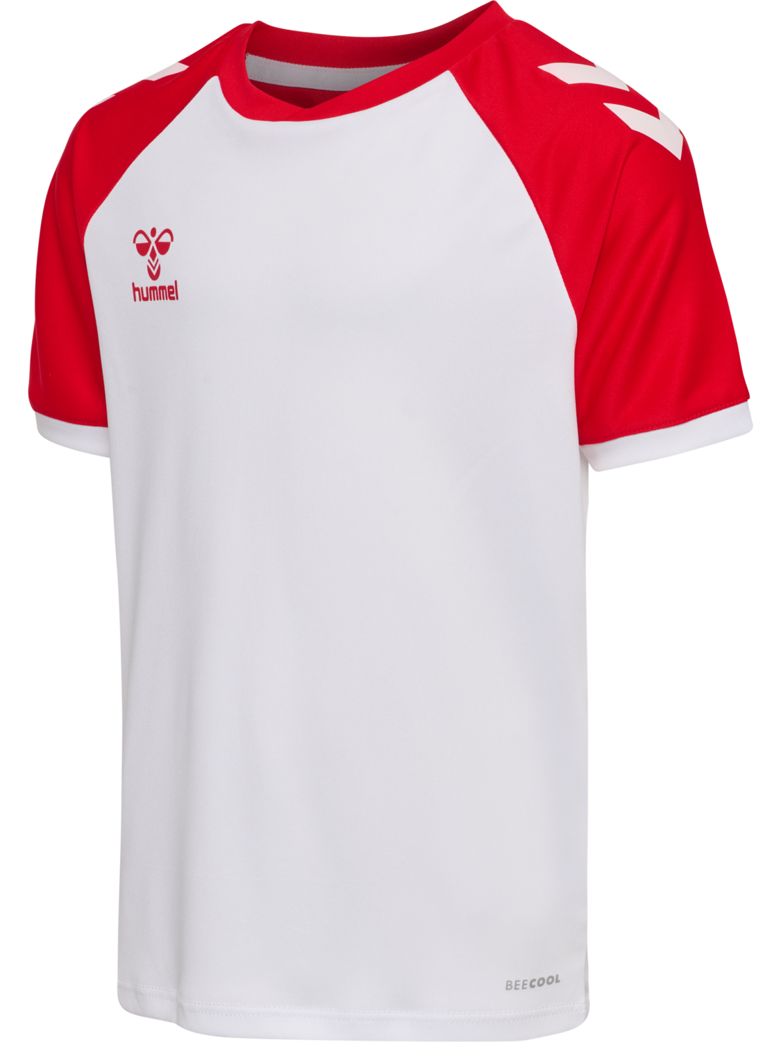 hmlMATCH LEAGUE JERSEY S/S KIDS, WHITE/TRUE RED, packshot