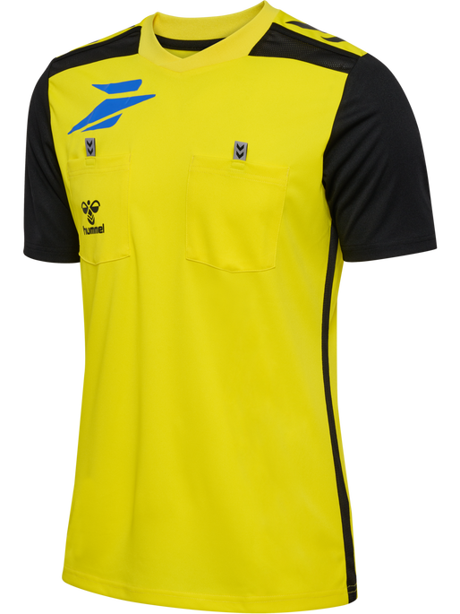 FFHB NEW REFEREE JERSEY S/S, BLAZING YELLOW W/O SPONSOR, packshot