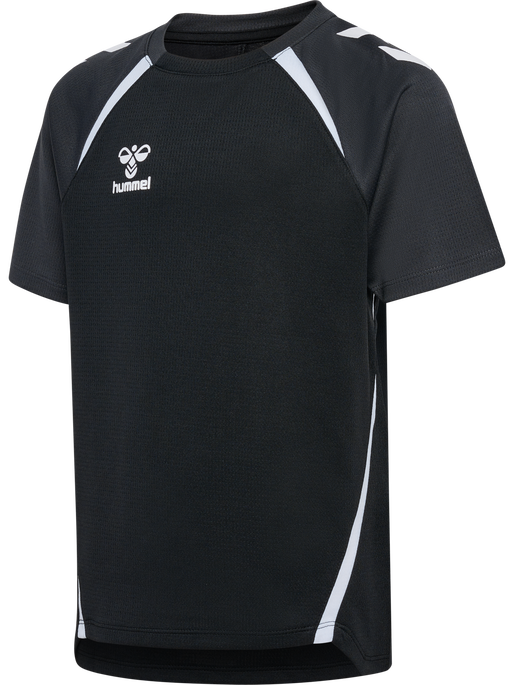 hmlLEAD 2.0 JERSEY S/S KIDS, BLACK/ASPHALT, packshot