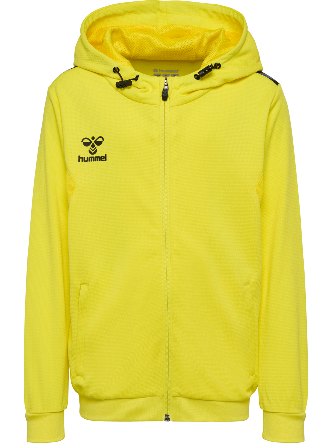 hmlAUTHENTIC PL ZIP HOODIE KIDS, BLAZING YELLOW, packshot