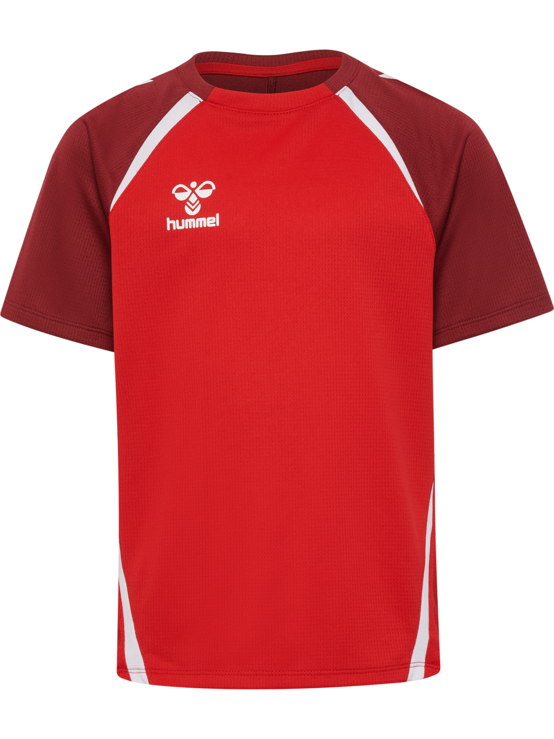 hmlLEAD 2.0 JERSEY S/S KIDS, TRUE RED/MAROON, packshot