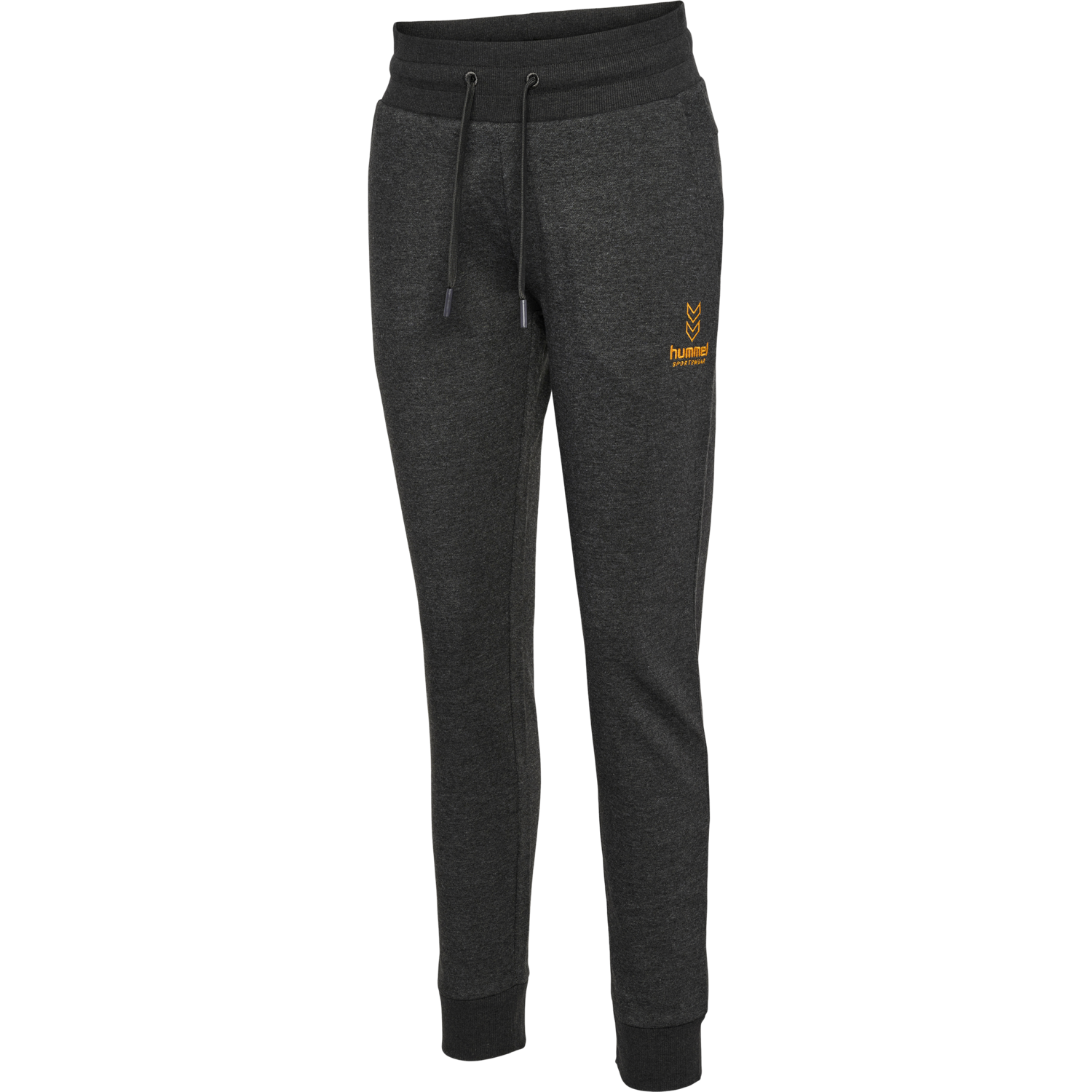 hmlOLIVIA REGULAR PANTS, BLACK MELANGE, packshot