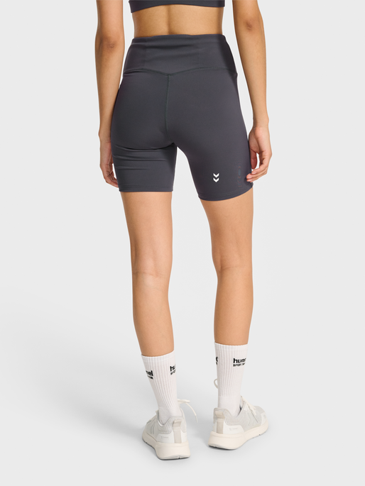 hmlPULSE HIGH WAIST SHORT TIGHTS, BLACKENED PEARL, model