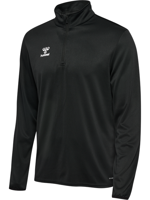 hmlESSENTIAL HALF-ZIP, BLACK, packshot
