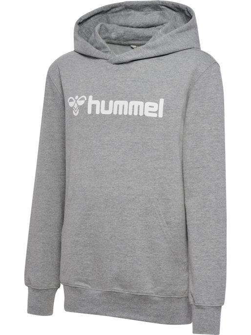 hmlGO 2.0 LOGO HOODIE KIDS, GREY MELANGE, packshot