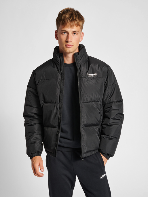 hmlLGC NICKY PUFF JACKET, BLACK, model