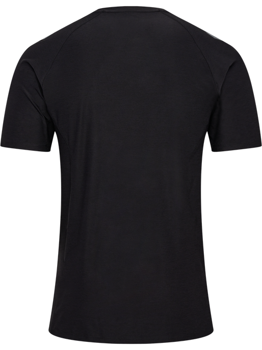 hmlCIMA 2.0 JERSEY S/S, BLACK MELANGE, packshot