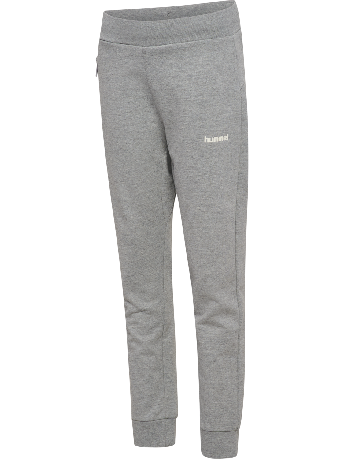 hmlJR REGULAR ADJ WAIST PANTS, GREY MELANGE, packshot