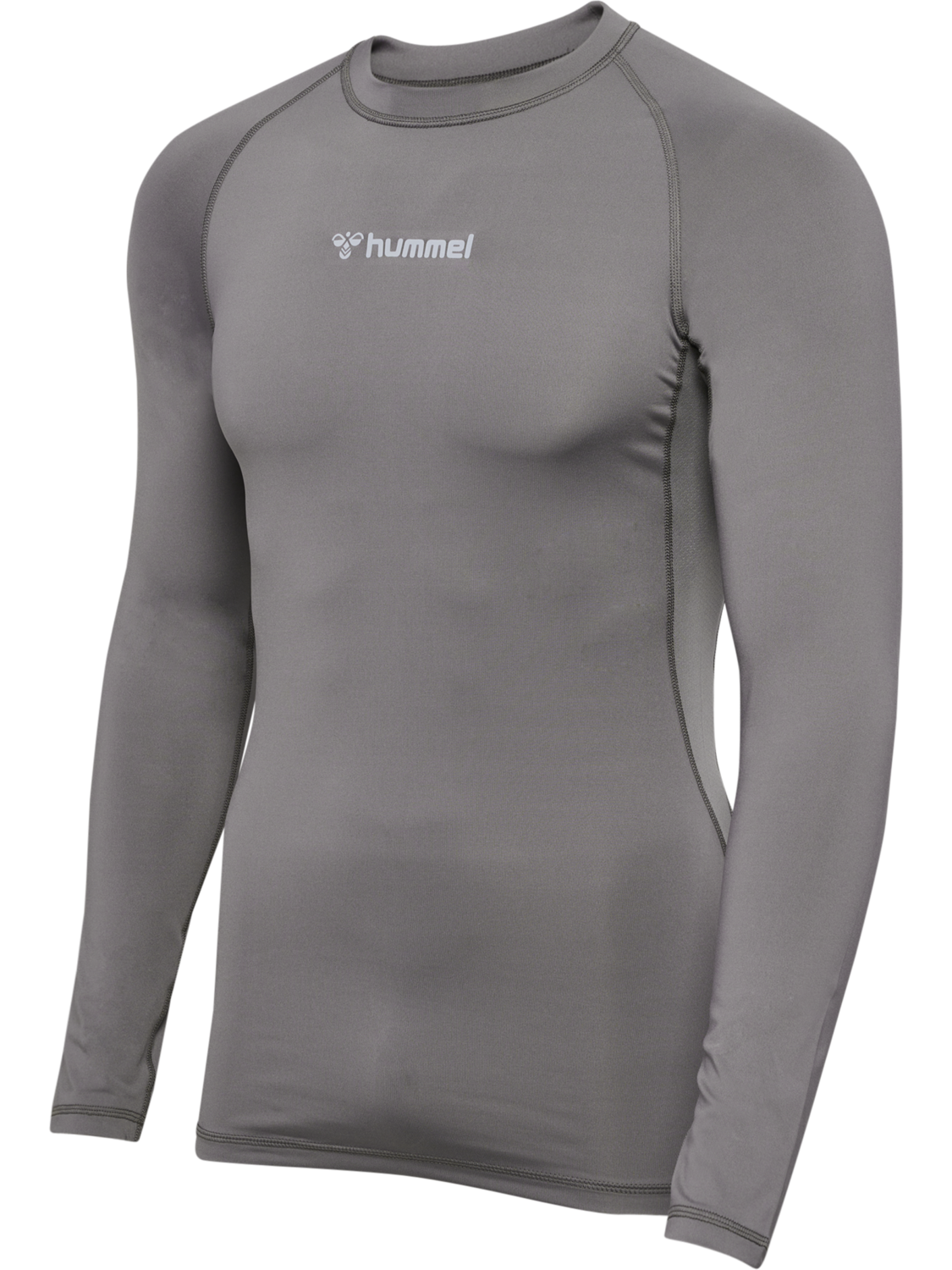 hmlBL PERFORMANCE TEE L/S, STEEL GRAY, packshot