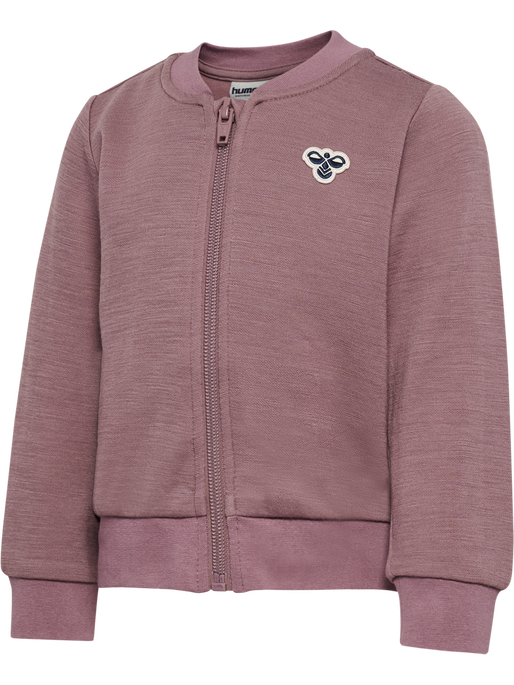 hmlMINI WOOL ZIP JACKET BEE, TWILIGHT MAUVE hmlMINI WOOL ZIP JACKET BEE, TWILIGHT MAUVE, packshot