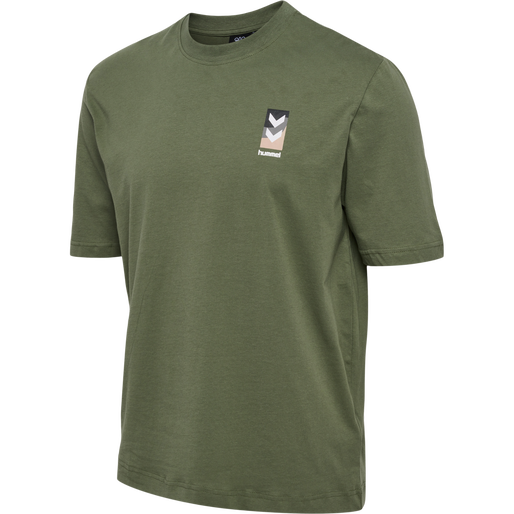 hmlLGC CHARLES T-SHIRT, FOUR LEAF CLOVER, packshot