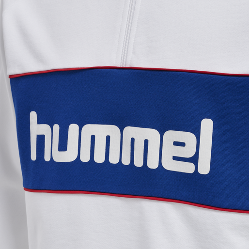 hmlIC DURBAN HALF ZIP SWEATSHIRT, WHITE, packshot