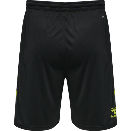 hmlCORE XK POLY SHORTS, BLACK/LIME POPSICLE, packshot