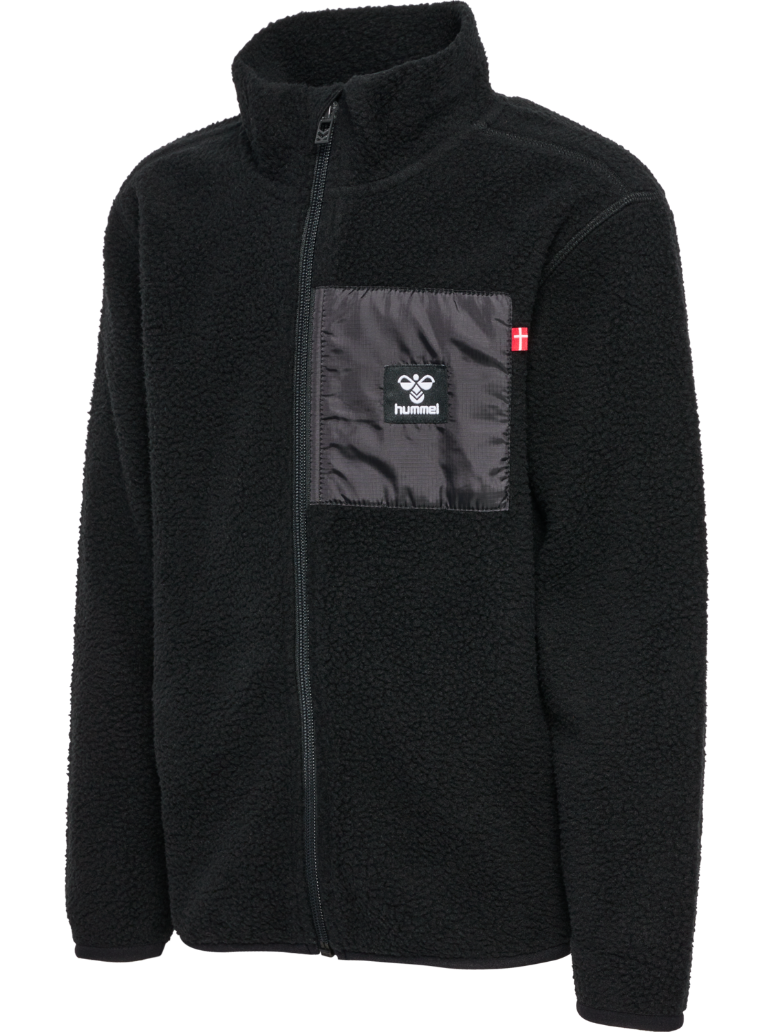 hmlATLAS FLEECE ZIP JACKET, BLACK, packshot