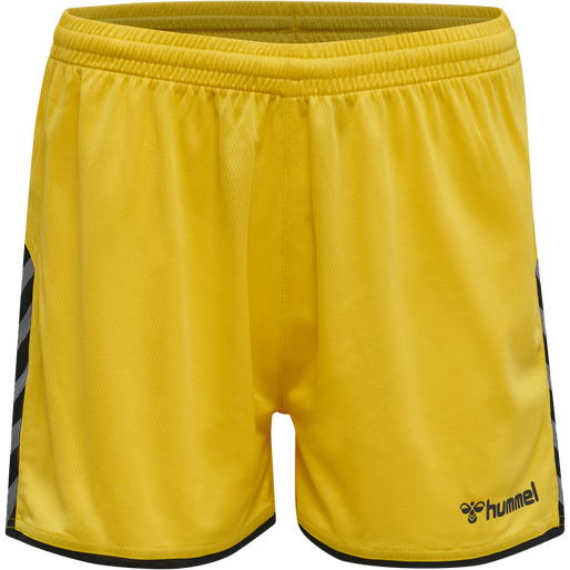 hmlAUTHENTIC POLY SHORTS WOMAN, SPORTS YELLOW/BLACK, packshot