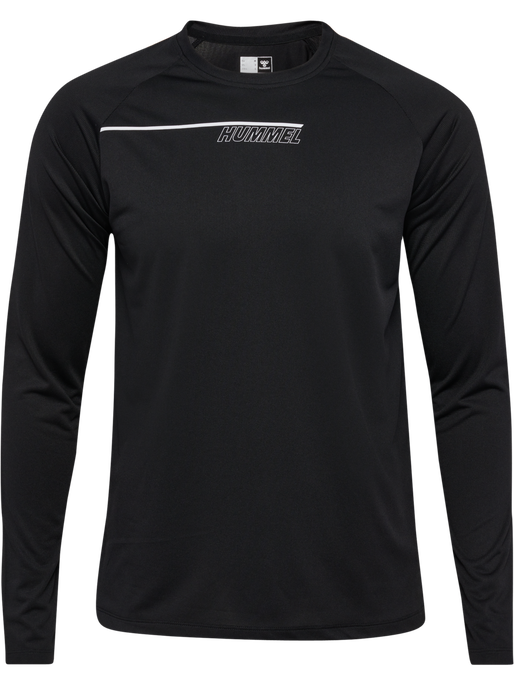 hmlCOURT LIGHT WEIGHT T-SHIRT L/S, BLACK, packshot