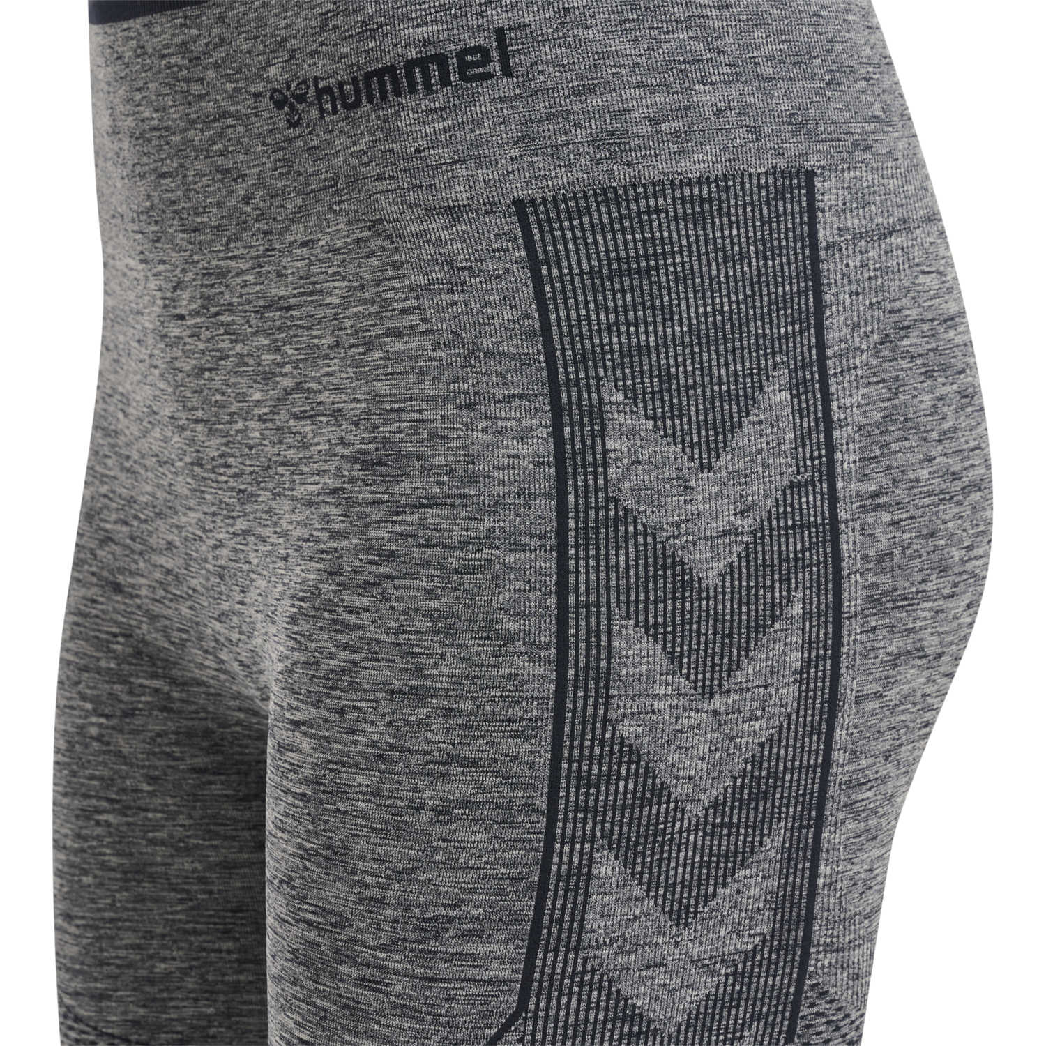 hmlMT UNA SEAMLESS MID WAIST SHORTS, BLUE NIGHTS MELANGE, packshot