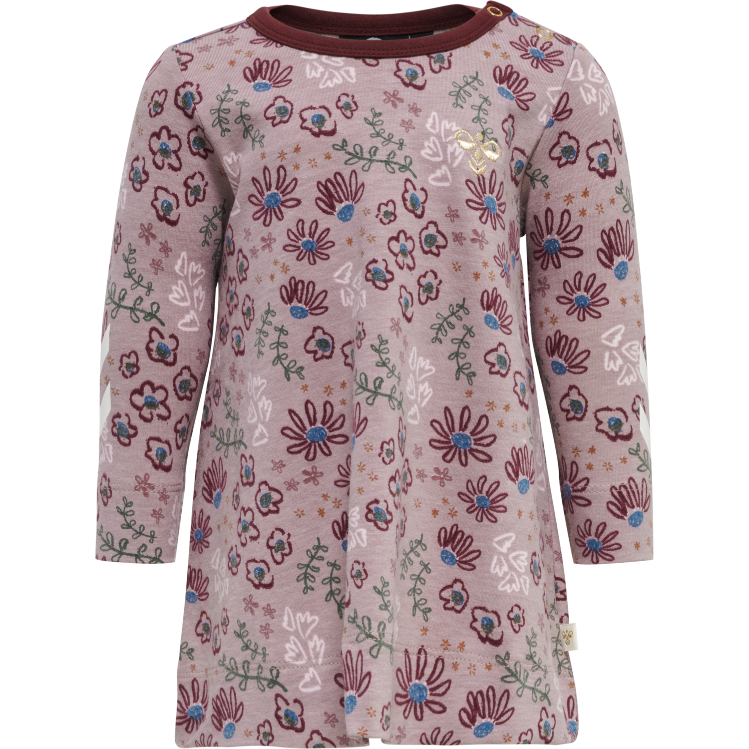 hmlCRAYON DRESS L/S, WOODROSE, packshot