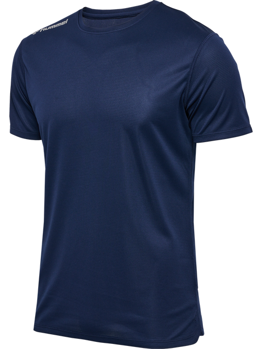 hmlRUN JERSEY S/S, BLACK IRIS, packshot