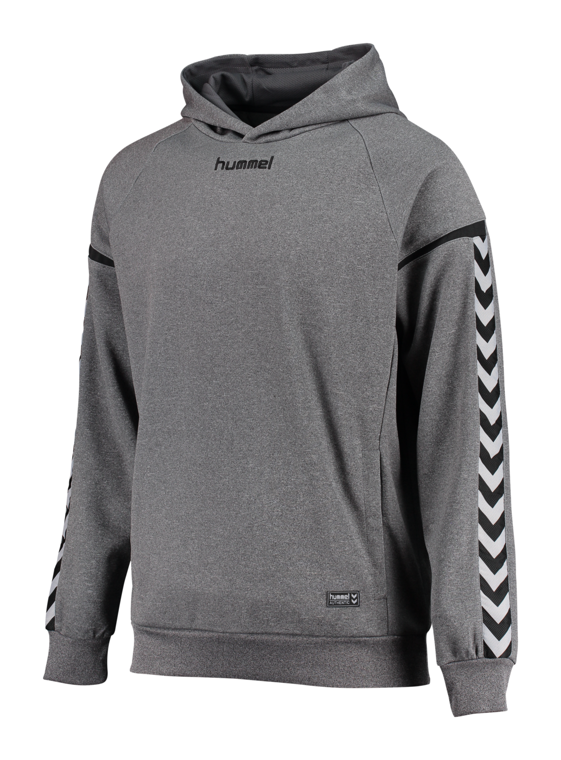 AUTH. CHARGE POLY HOODIE, DARK GREY MELANGE, packshot