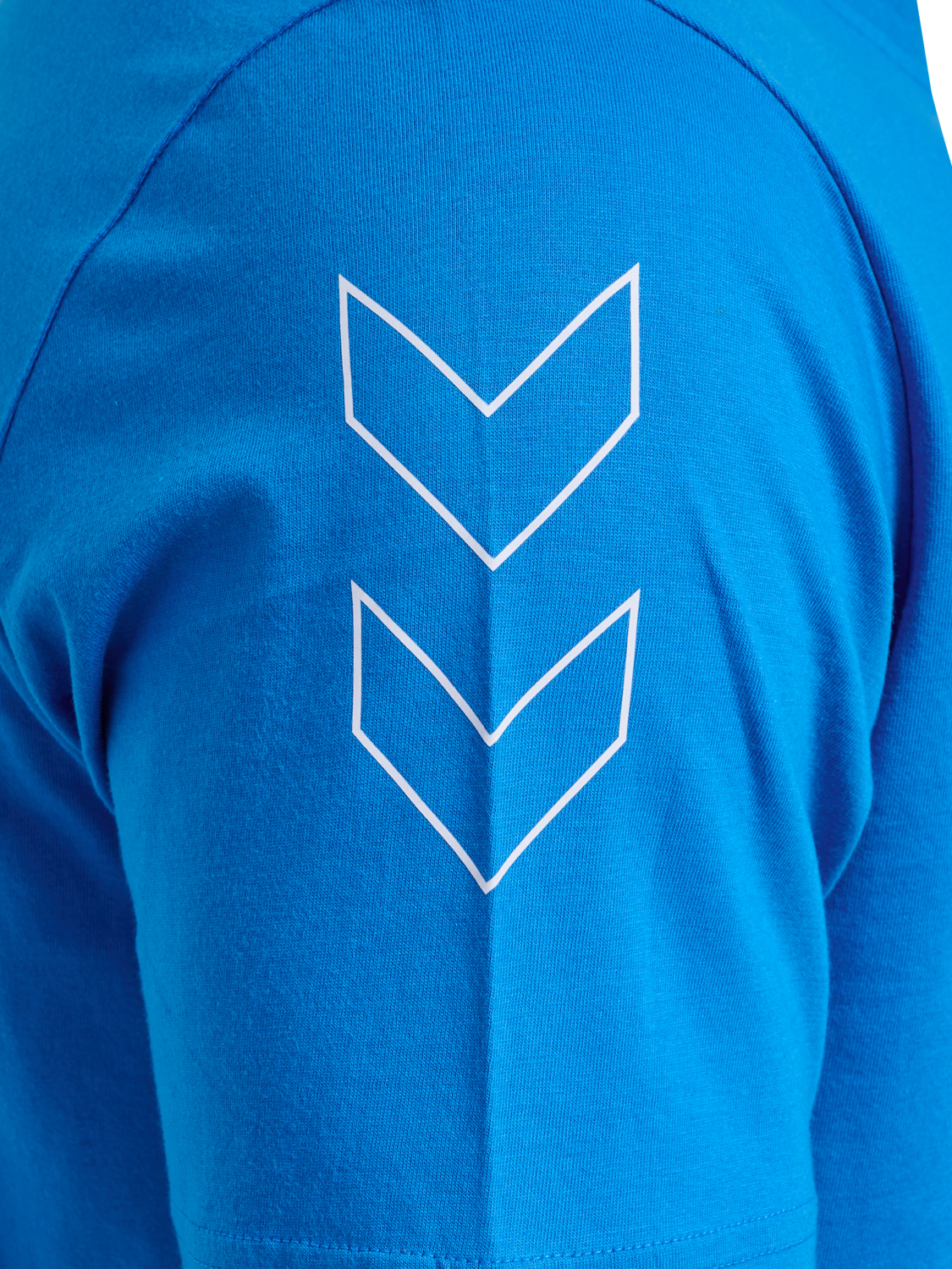 hmlELEMENTAL CHEVRON COTTON TEE, INDIGO BUNTING, packshot