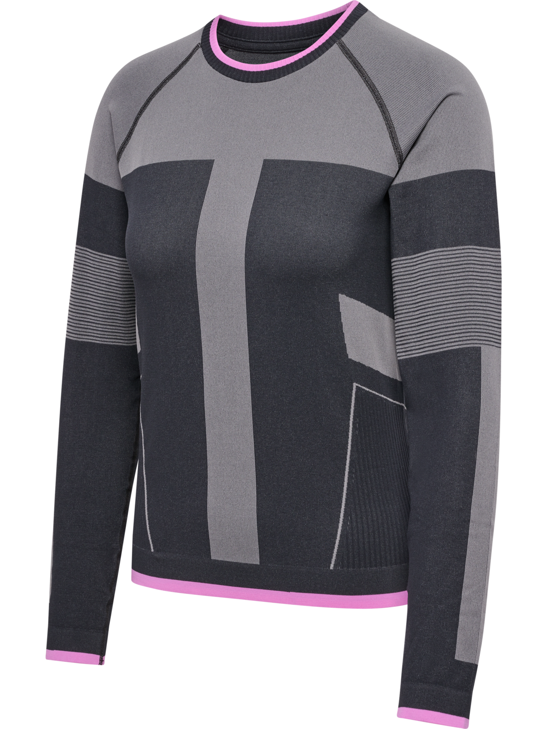 hmlSEAMLESS TEE LS, OBSIDIAN, packshot