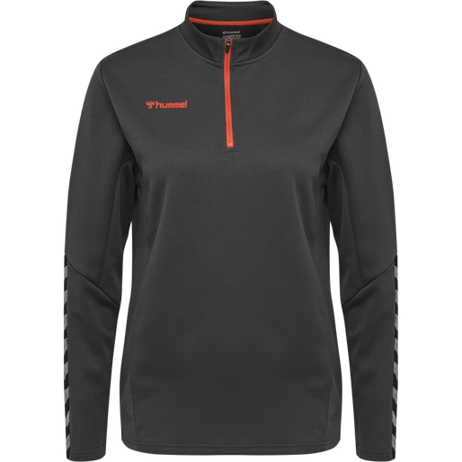 hmlAUTHENTIC HALF ZIP SWEATSHIRT WO, ASPHALT, packshot