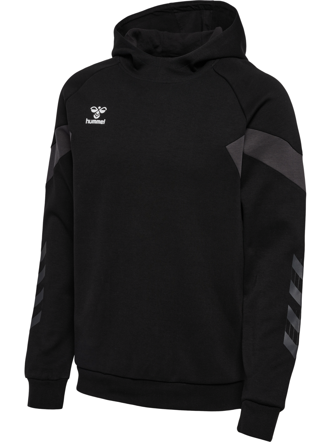 hmlTRAVEL SWEAT HOODIE, BLACK, packshot