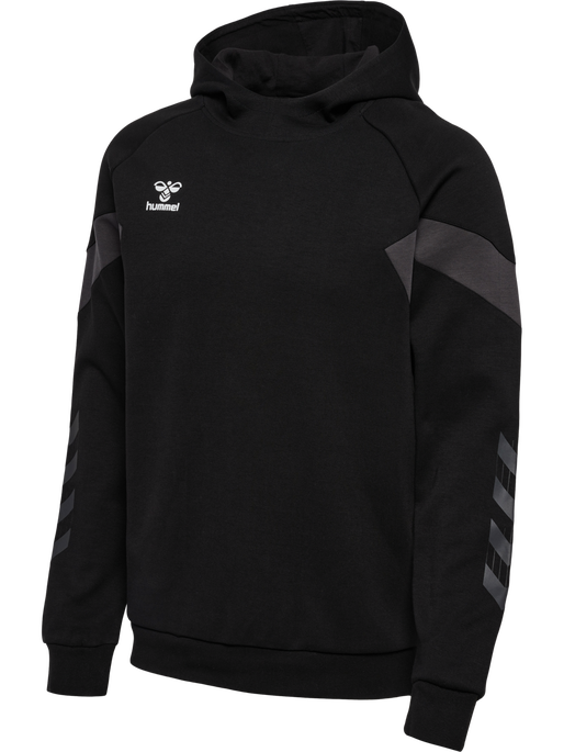 hmlTRAVEL SWEAT HOODIE, BLACK hmlTRAVEL SWEAT HOODIE, BLACK, packshot
