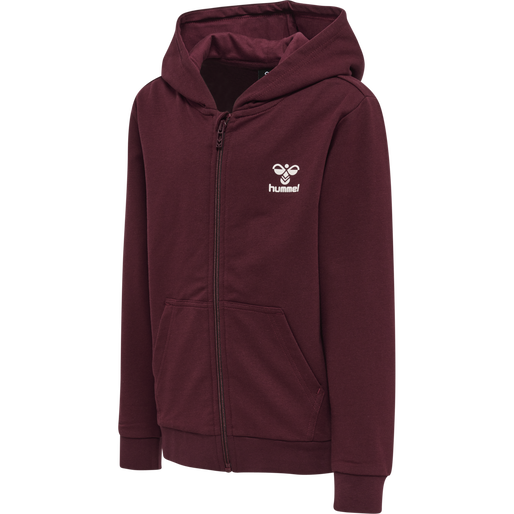 hmlTRECE ZIP HOODIE, WINDSOR WINE, packshot