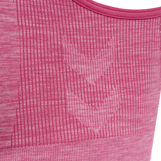 hmlMT UNA SEAMLESS SPORTS TOP, AZALEA PINK MELANGE, packshot