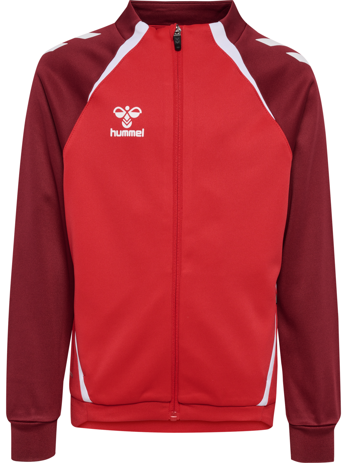 hmlLEAD 2.0 TRACK ZIP JACKET KIDS, TRUE RED/MAROON, packshot