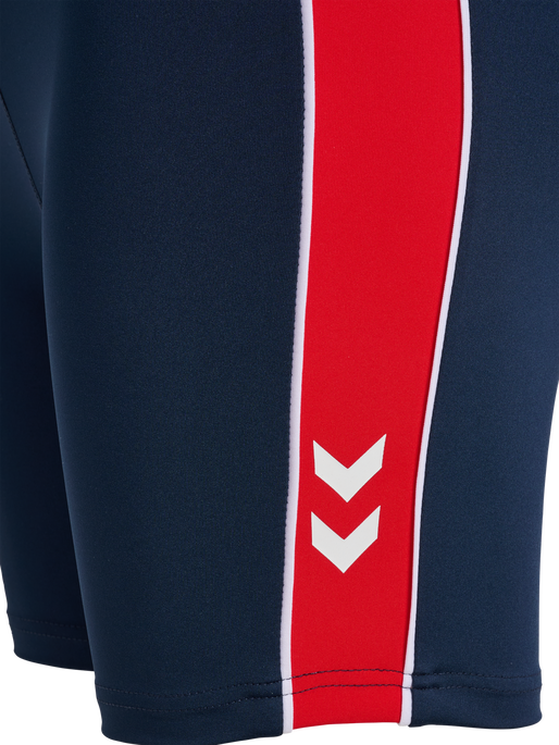 hmlPULSE PIPING MW SHORT TIGHTS, DRESS BLUES/MARS RED hmlPULSE PIPING MW SHORT TIGHTS, DRESS BLUES/MARS RED, packshot