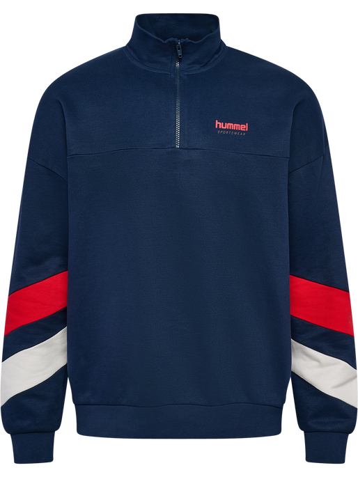 hmlOVERSIZED HALFZIP SPORTSWEAR, DRESS BLUES hmlOVERSIZED HALFZIP SPORTSWEAR, DRESS BLUES, packshot