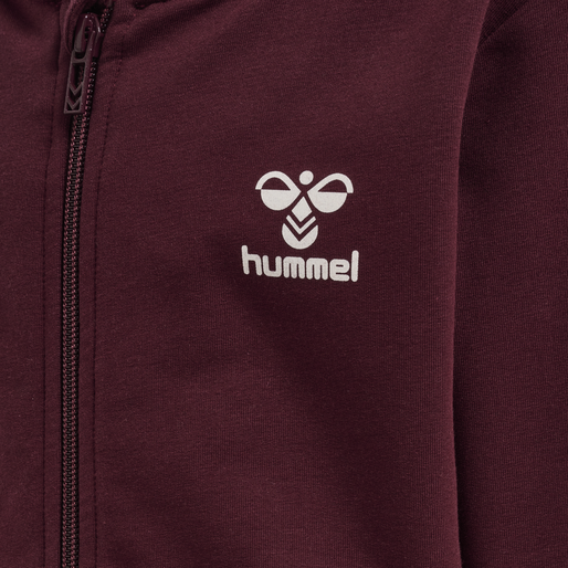 hmlTRECE ZIP HOODIE, WINDSOR WINE, packshot