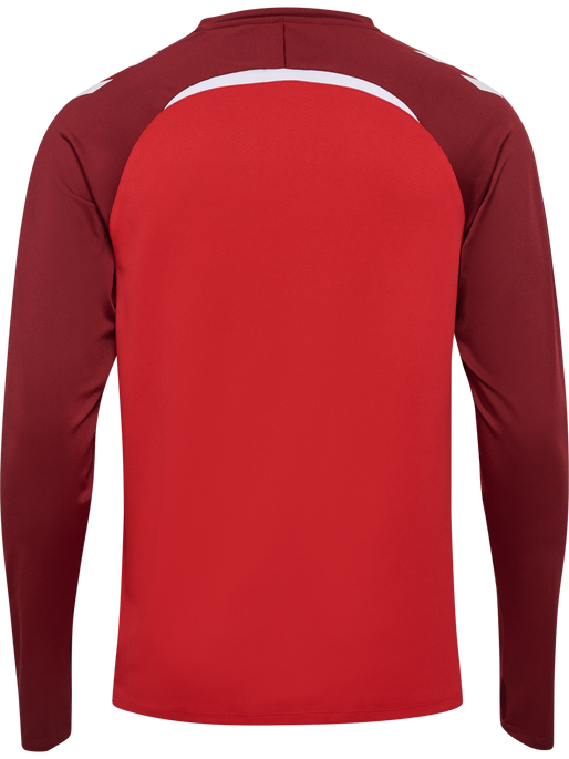 hmlLEAD 2.0 CREW SWEAT, TRUE RED/MAROON, packshot